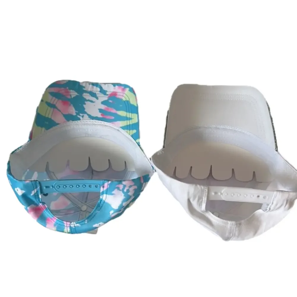 Justice Hats White and Silver and Blue Tye Dye One Size